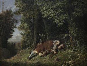 Rip Van Winkle Asleep, 1879-80 (olje på lerret)