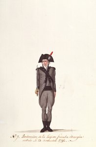 En pontoner fra den franske fremmedlegionen, fra Coppetiers, 23. november 1792 av Albertus Gregorius