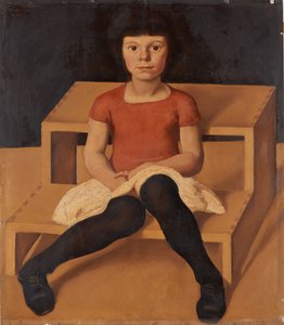 Ila, den yngre datteren til kunstneren, 1920. av Albin Egger Lienz