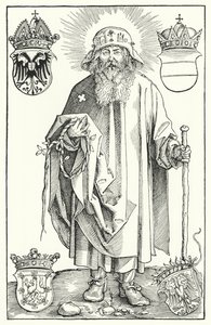 St Coloman (gravering) av Albrecht (after) Durer or Duerer