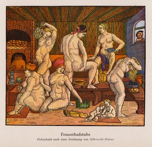 Damebad (farge litho)