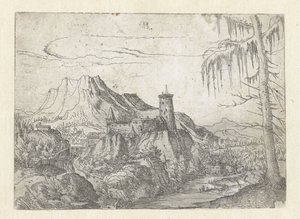 Albrecht Altdorfer - Landskap med et stort slott av Albrecht Altdorfer