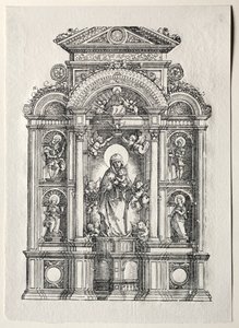 Alter med den vakre Maria av Regensburg, 1520. av Albrecht Altdorfer