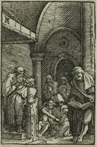 Kristus blant legene, fra Menneskets syndefall og forløsning av Albrecht Altdorfer