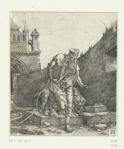 Saint Hieronymus i gårdsplassen til en kirke av Albrecht Altdorfer