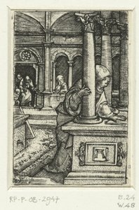 Mary leter etter sønnen sin i synagogen av Albrecht Altdorfer