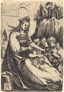 Mary med barn og to gutter av Albrecht Altdorfer