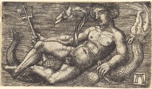 Neptun på et havmonster av Albrecht Altdorfer