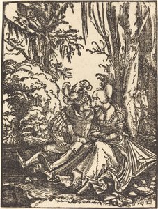 Par elskere i et landskap av Albrecht Altdorfer