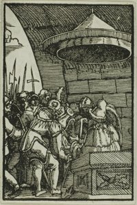 Pilatus vasker hendene, fra Menneskets syndefall og forløsning av Albrecht Altdorfer