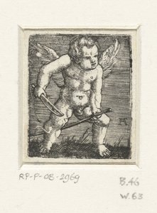Putto med hobbyhest av Albrecht Altdorfer