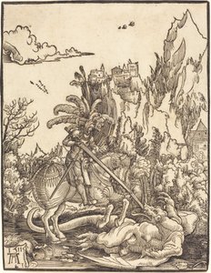 Saint George dreper dragen av Albrecht Altdorfer