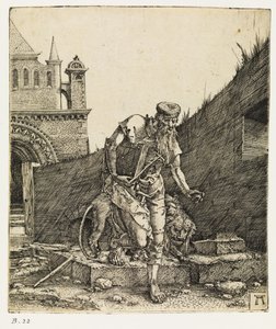 Saint Jerome Walking in a Churchyard, før 1519. av Albrecht Altdorfer
