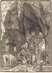 Saint Hieronymus i en hule av Albrecht Altdorfer
