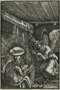Bebudelsen, fra Menneskets syndefall og forløsning av Albrecht Altdorfer