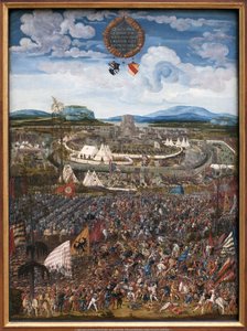 Slaget ved Alexander. Seieren til Alexander III av makedonsk sa den store (356-323 f.Kr.) over Darius III Codoman (rundt 380-330 f.Kr.), konge av perserne til Issos (nær dagens Iskenderun, Tyrkia) i 333 f.Kr. Maleri av Albrecht Altdorfer (1480-153 av Albrecht Altdorfer