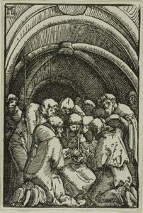 Jomfruens død, fra Menneskets syndefall og forløsning av Albrecht Altdorfer