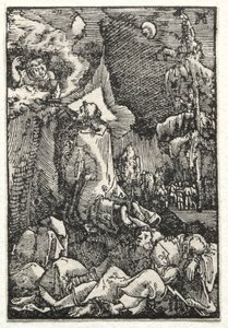 Menneskets fall og forløsning: Kirst på Oljeberget, ca. 1515. av Albrecht Altdorfer