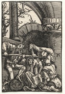 Menneskets fall og forløsning: Kristus kronet med torner, ca. 1515. av Albrecht Altdorfer