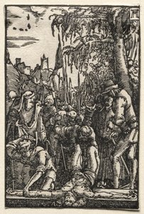 Menneskets fall og forløsning: Kristus naglet til korset, ca. 1515. av Albrecht Altdorfer