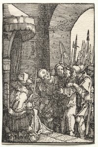 Menneskets fall og forløsning: Kristus før Pilatus av Albrecht Altdorfer