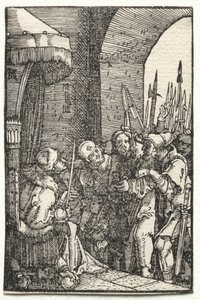 Menneskets fall og forløsning: Kristus før Pilatus, ca. 1515. av Albrecht Altdorfer