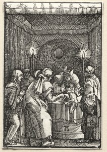 Menneskets fall og forløsning: Joachims offer forkastet av ypperstepresten, ca. 1515. av Albrecht Altdorfer