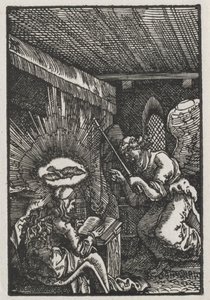 Menneskets fall og forløsning: Bebudelsen av Albrecht Altdorfer