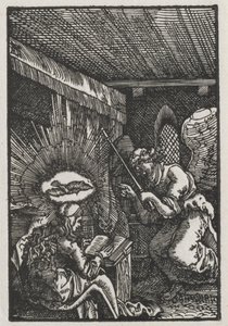 Menneskets fall og forløsning: kunngjøringen, ca. 1513. av Albrecht Altdorfer