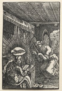 Menneskets fall og forløsning: kunngjøringen, ca. 1515. av Albrecht Altdorfer