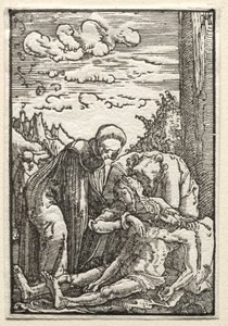 Menneskets fall og forløsning: Klagesangen under korset, ca. 1515. av Albrecht Altdorfer
