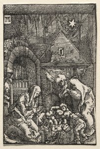 Menneskets fall og forløsning: fødselen, ca. 1515. av Albrecht Altdorfer
