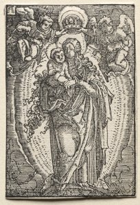 Menneskets fall og forløsning: Jomfruen som himmelens dronning, ca. 1515. av Albrecht Altdorfer