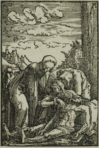 Jomfruens klagesang, fra Menneskets syndefall og forløsning av Albrecht Altdorfer