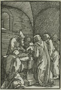 Presentasjonen i tempelet, fra Menneskets syndefall og forløsning av Albrecht Altdorfer