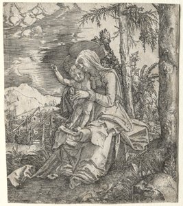 Jomfruen i et landskap av Albrecht Altdorfer