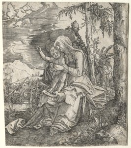 Jomfruen i et landskap, ca. 1515. av Albrecht Altdorfer