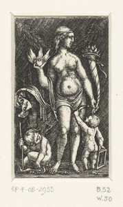 Venus med to putti av Albrecht Altdorfer