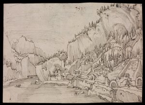 Sarmingstein ved Donau av Albrecht Altdorfer