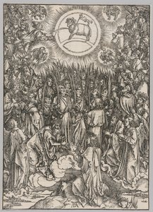 Apokalypse: Lammets tilbedelse – de utvalgtes salme av Albrecht Dürer