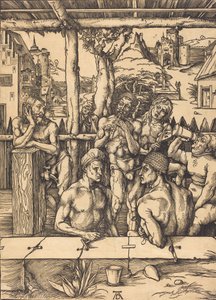 Badehus, ca. 14961497. av Albrecht Dürer