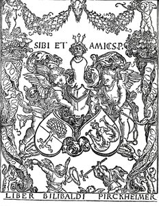 Bokskilt av Willibald Pirkheimer, c1502-1503, 1906 av Albrecht Dürer