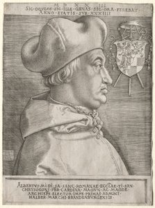 Kardinal Albrecht av Brandenburg - Den store platen, 1523. av Albrecht Dürer
