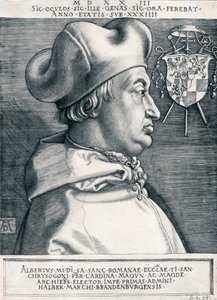 Kardinal Albrecht av Brandenburg Den store kardinal, 1523 1906 av Albrecht Dürer