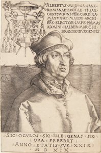 kardinal Albrecht av Brandenburg; eller Den lille kardinal av Albrecht Dürer