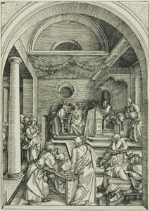 Kristus blant legene, fra The Life of the Virgin av Albrecht Dürer