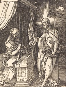 Kristus viser seg for sin mor, sannsynligvis ca. 15091510. av Albrecht Dürer