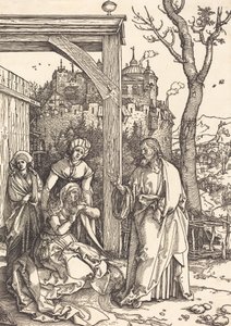 Kristus tar permisjon fra sin mor, ca. 15041505. av Albrecht Dürer