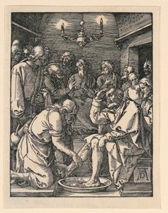 Christ Washing the Feet, fra The Little Passion-serien av Albrecht Dürer