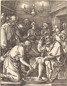 Kristus vasker disiplenes føtter av Albrecht Dürer